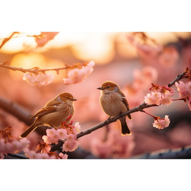 Cherry Blossom Bird Canvas